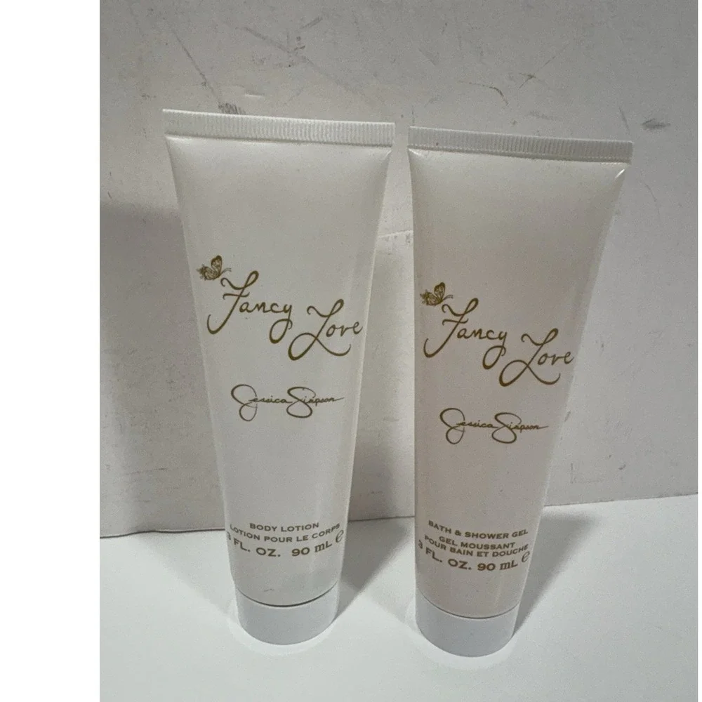 Fancy Love by Jessica Simpson set of 2 (Body Lotion‎ 3.0 oz  & Bath Shower gel)
